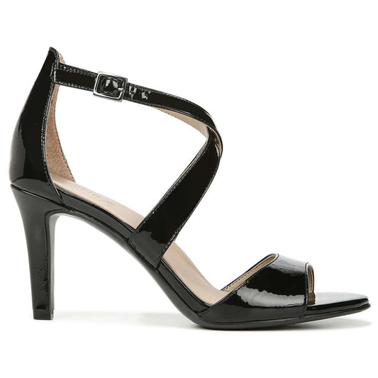Kyra Heeled Sandal - Black Patent