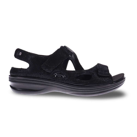 Astoria Sandal - Black Lizard