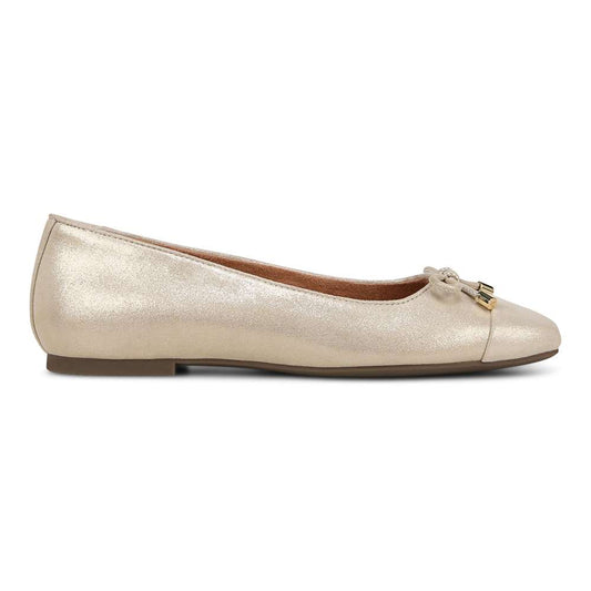 Klara Flat - Gold Leather