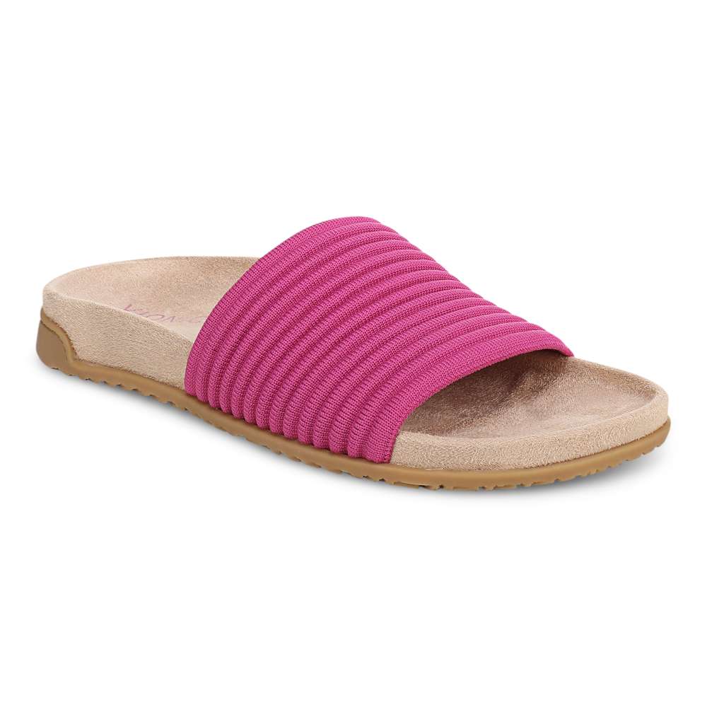 Evie Knit Slide Sandal - Rose Violet