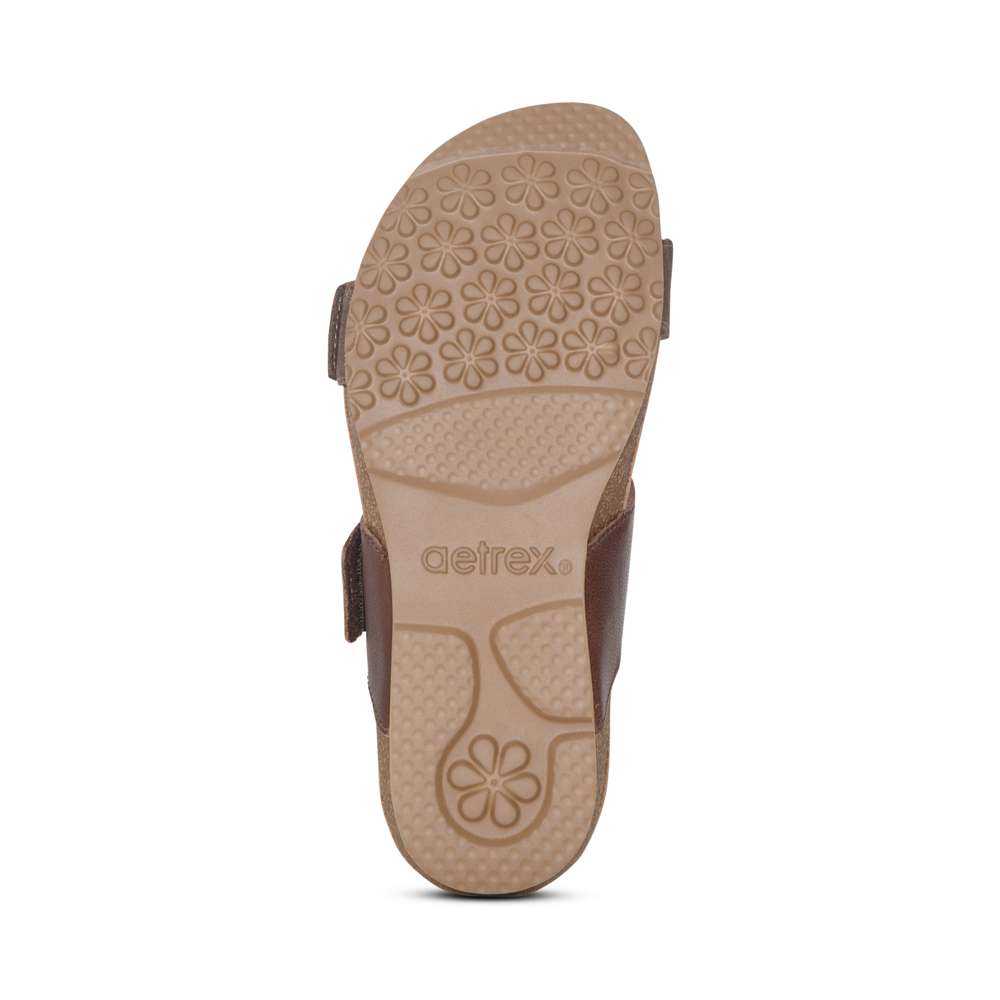 Daisy Slide Sandal - Brown