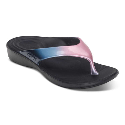 Maui Women's Toe Post Sandal - Metallic Pink