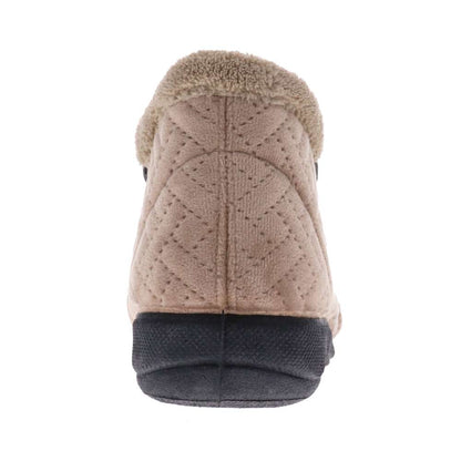 Dahlia Quilt Slipper - Taupe