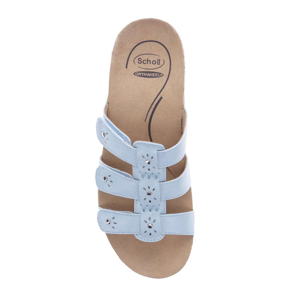 Andrea Slide Sandal - Light Blue