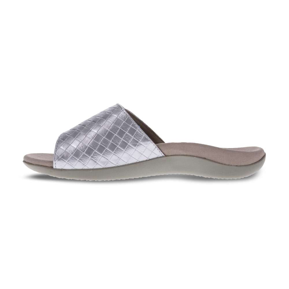 Samos Weave Slide Sandal - Silver