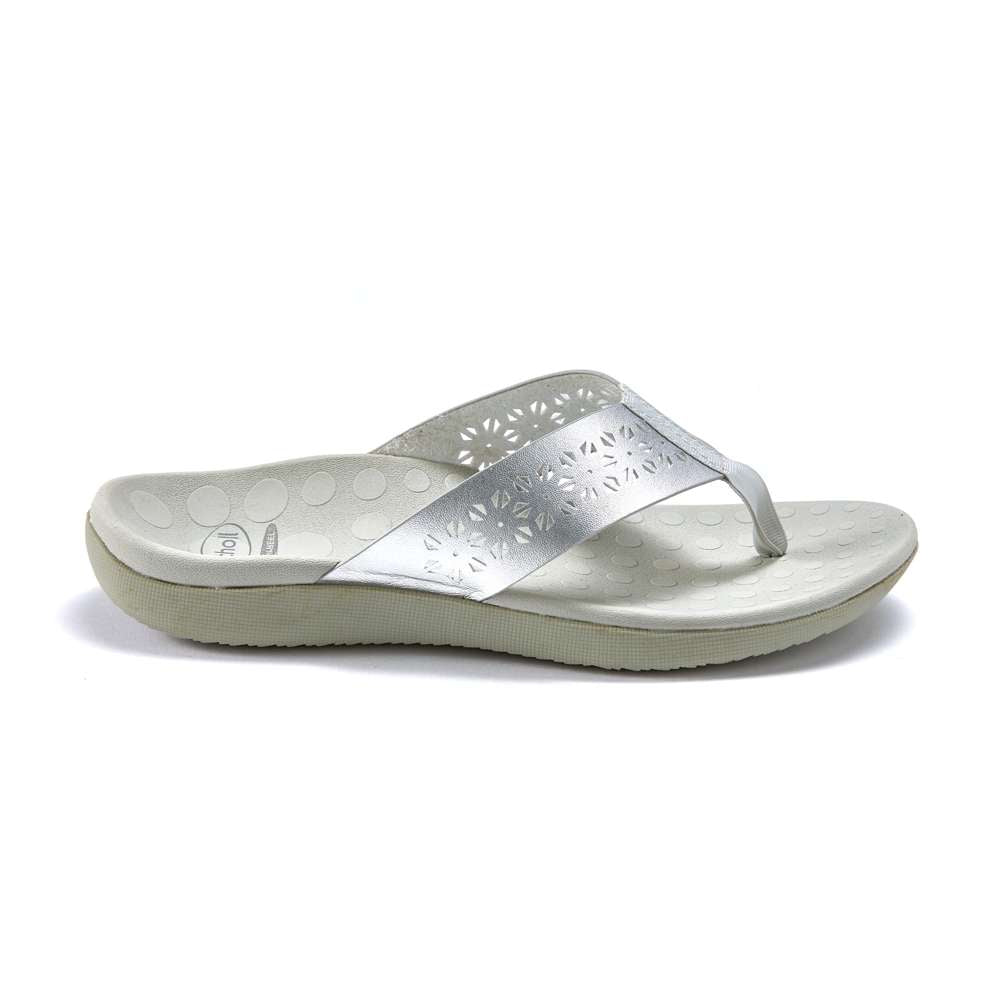 Spangle Toe Post Sandal - Silver