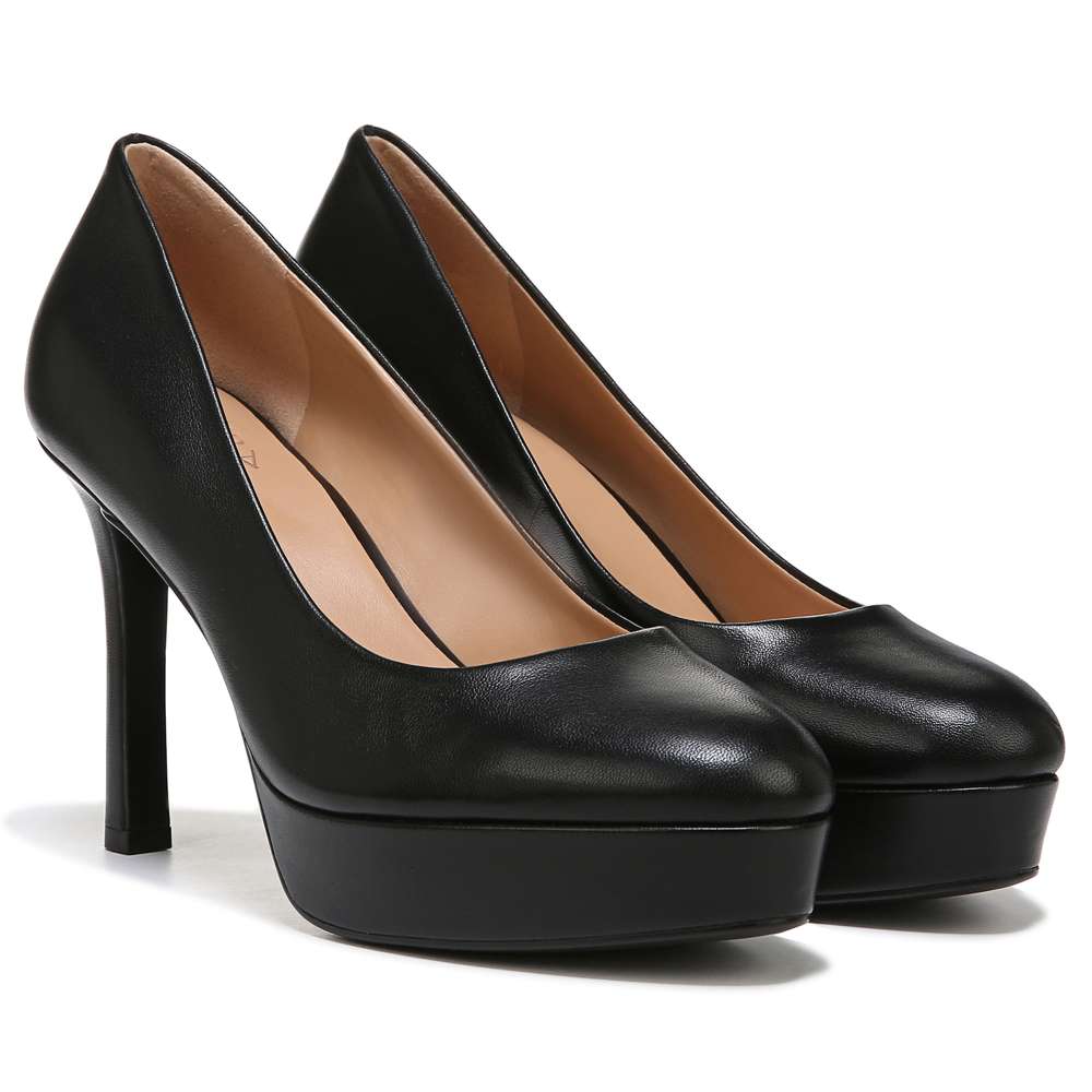 Camilla Pump - Black Leather