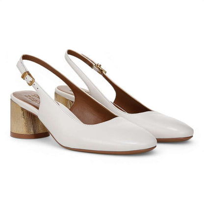 Lane Slingback Pump - Warm White