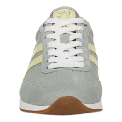 Lorena Lace-Up Sneaker - Pistachio Fabric & Suede