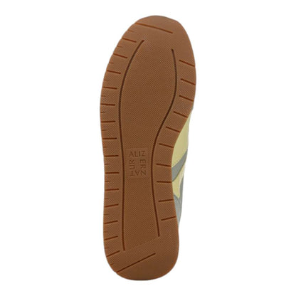 Lorena Lace-Up Sneaker - Pistachio Fabric & Suede