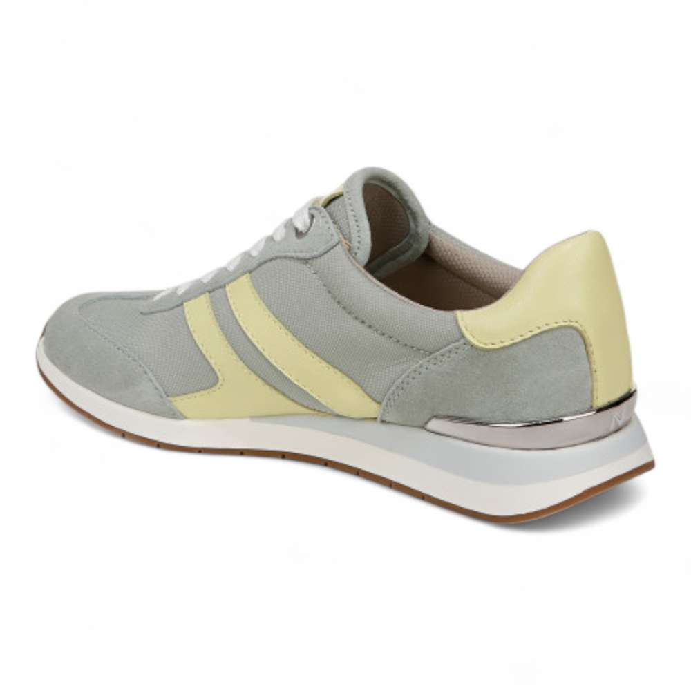 Lorena Lace-Up Sneaker - Pistachio Fabric & Suede