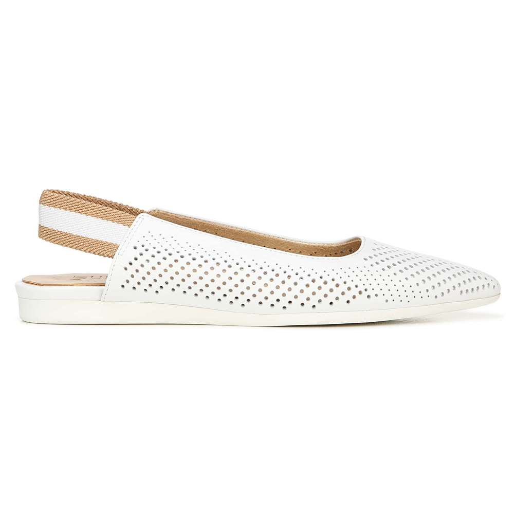 Rory 2 Slingback Flats - White