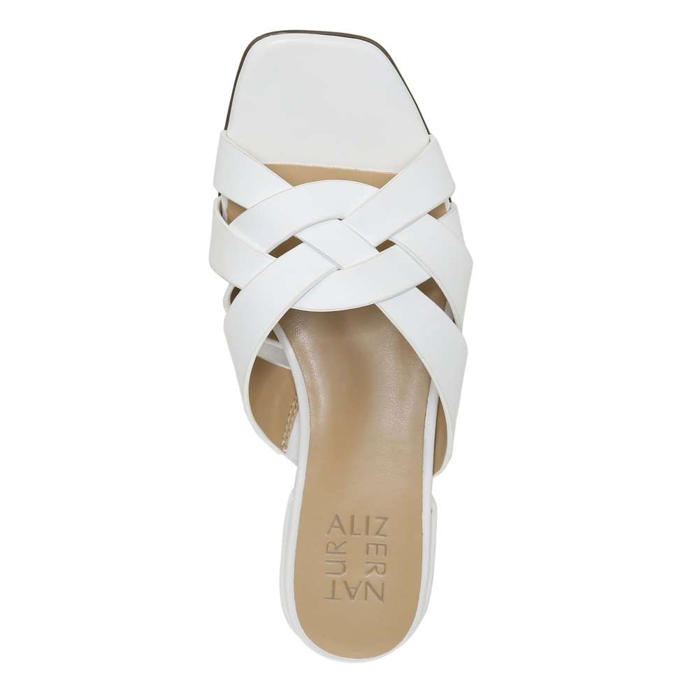 Ashford Slide Sandal - White Leather