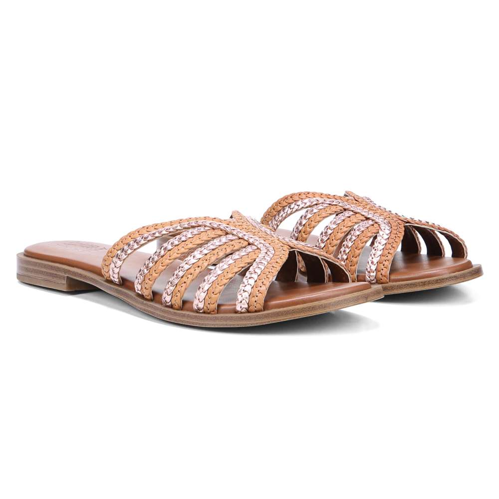 Lane Slide Sandal - Tan Multi