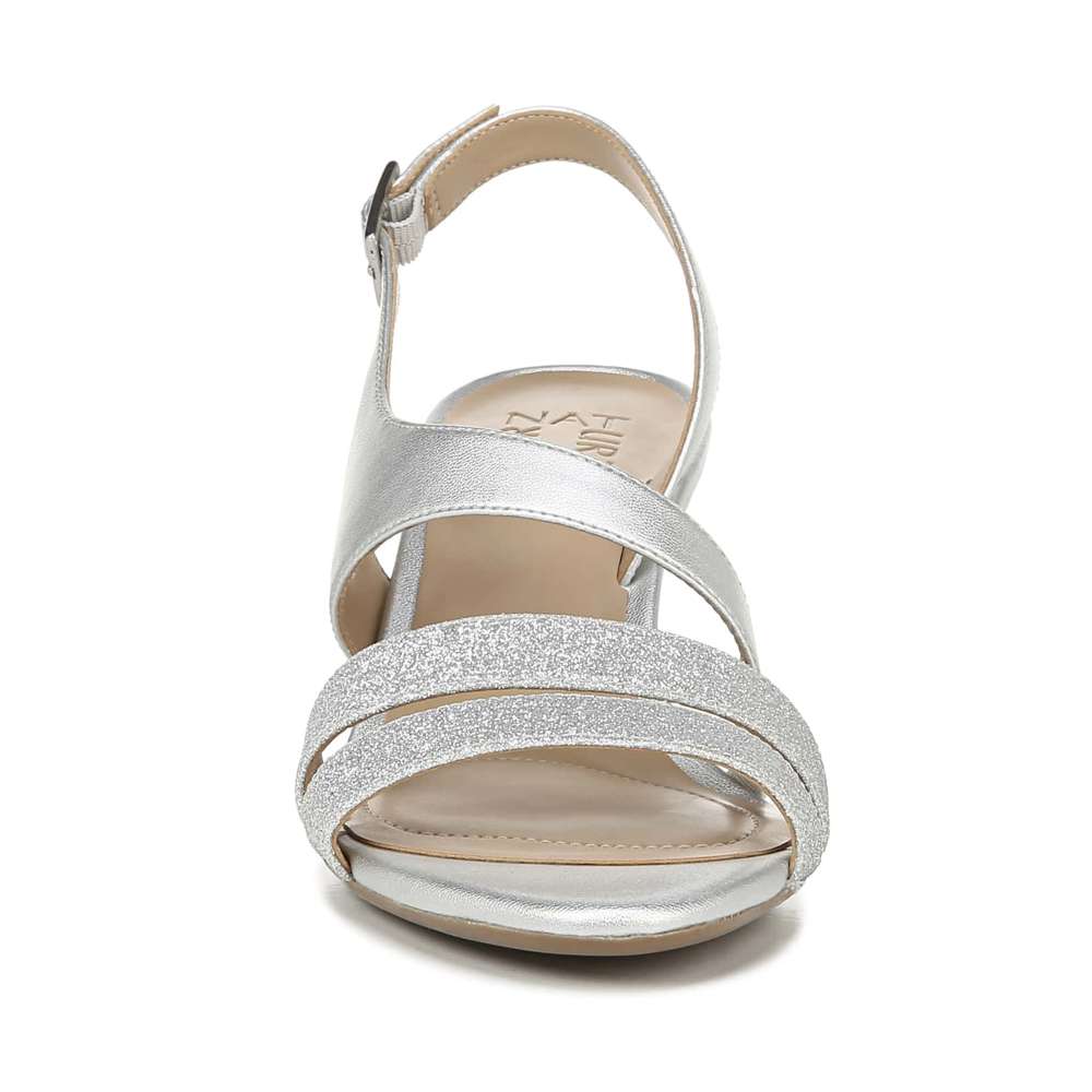 Taimi Heeled Sandal - Silver