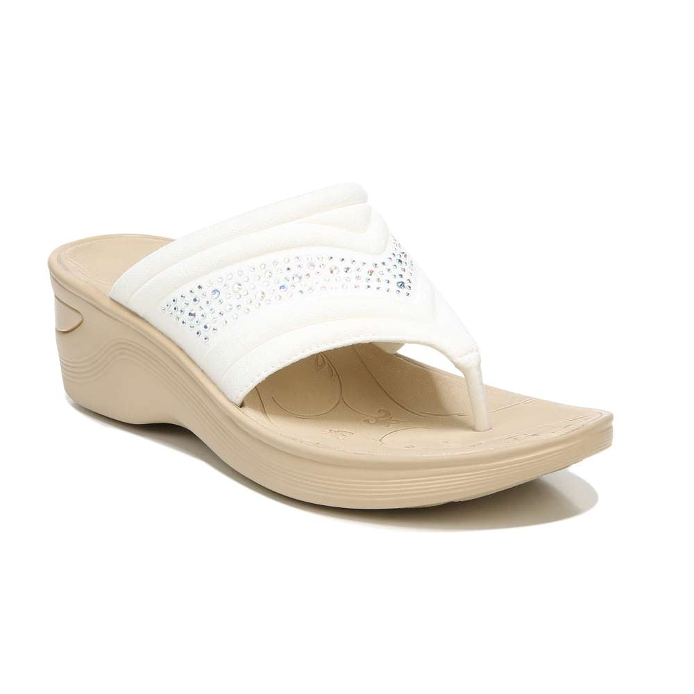 Dazzle Me Wedge Sandal - White