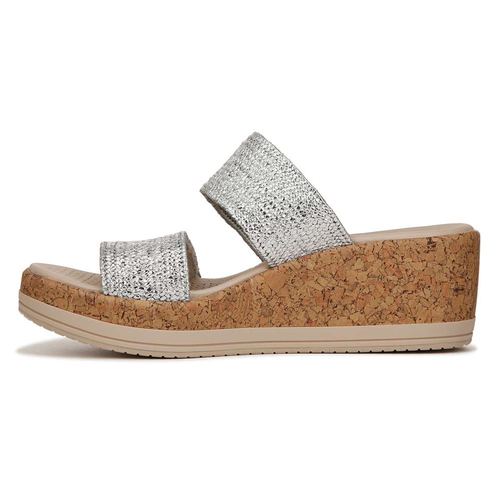 Resort Wedge - Silver Stretch