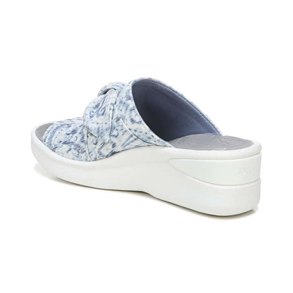 Smile Wedge - Blue Ikat