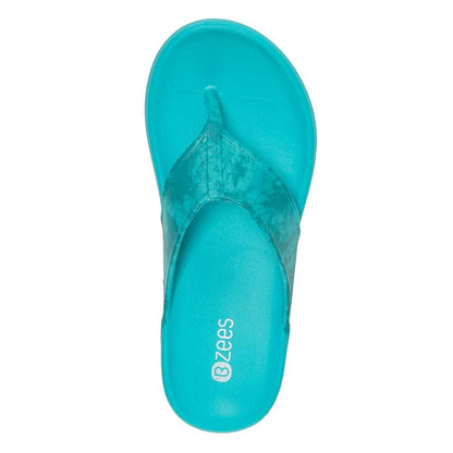 Villa Print Flip Flop Sandal - Teal