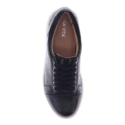 Belinda Casual Sneaker - Black Croc
