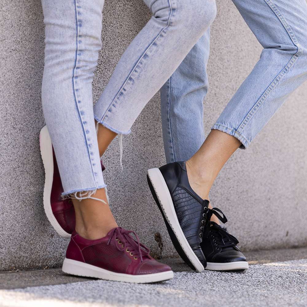 Belinda Casual Sneaker - Black Croc