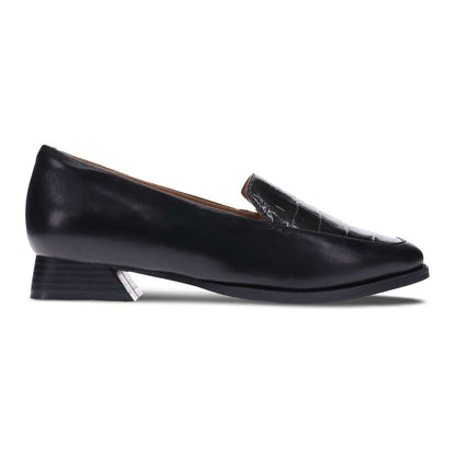 Fran Loafer - Black/Steel Croc