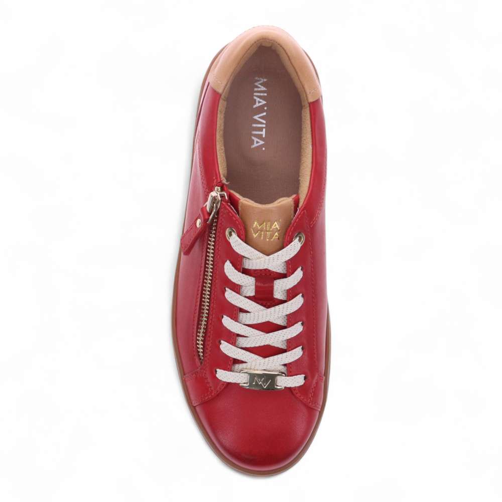 Luna Lace-Up Sneaker - Ruby Red
