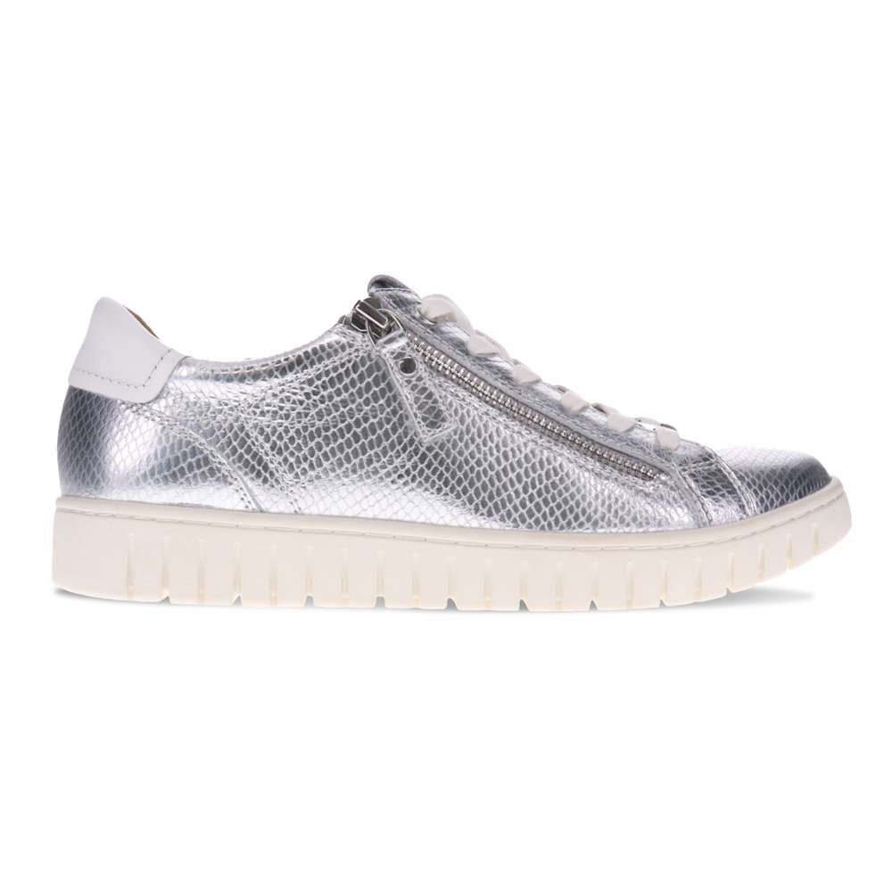Luna Casual Sneaker - Silver Snake