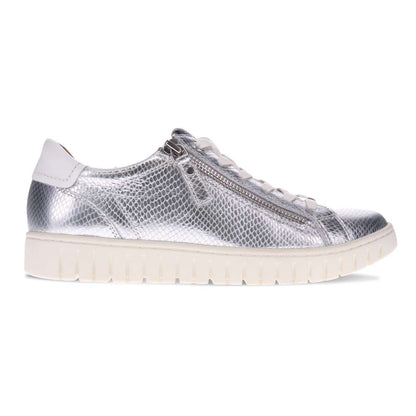 Luna Casual Sneaker - Silver Snake