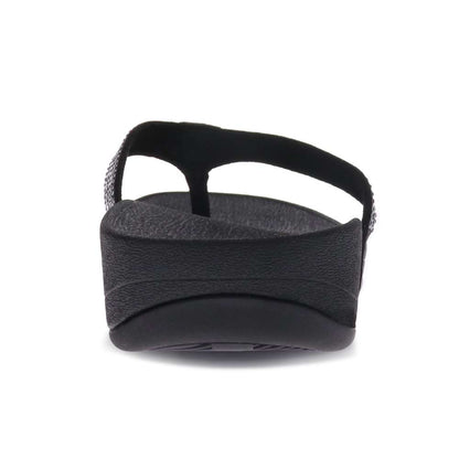 Allora Toe Post Sandal - Black Rhinestone