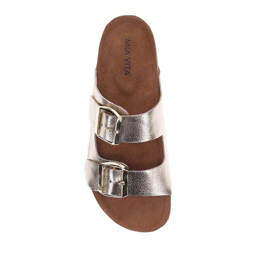 Bardo Slide Sandal - Soft Gold