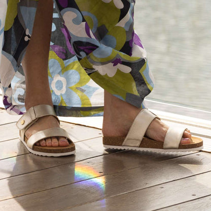 Branch Slide Sandal - Soft Gold