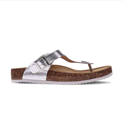 Brooke Toe Post Sandal - Pewter
