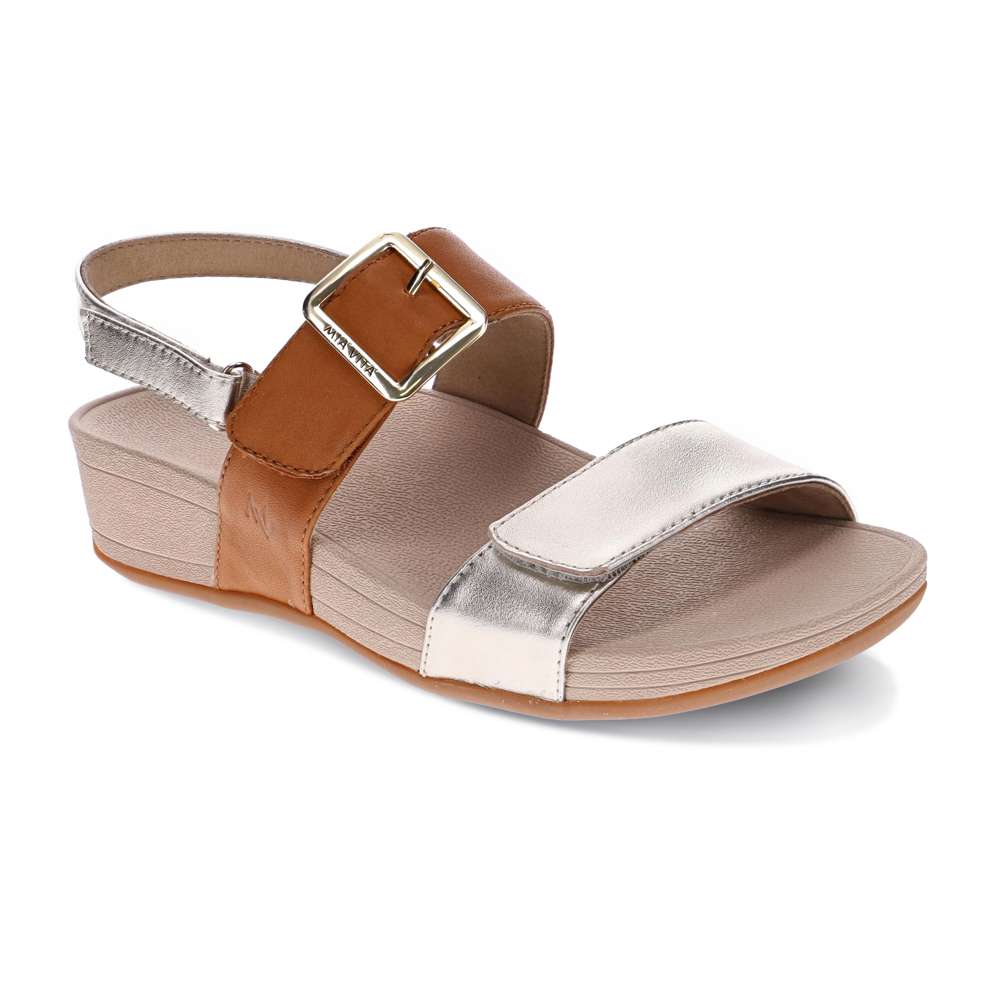 Florini Platform Sandal - Champagne/Tan