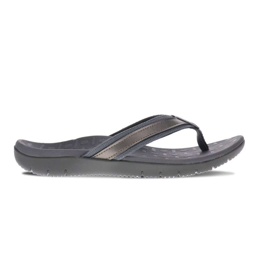 Focus Women's Toe Post Sandal - Pewter Metallic