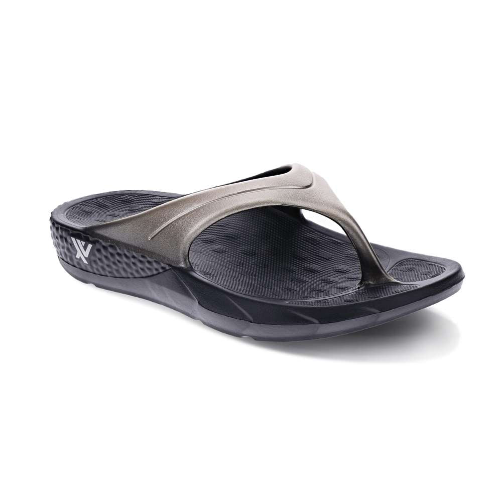 Vitality Toe Post Sandal - Black/Silver
