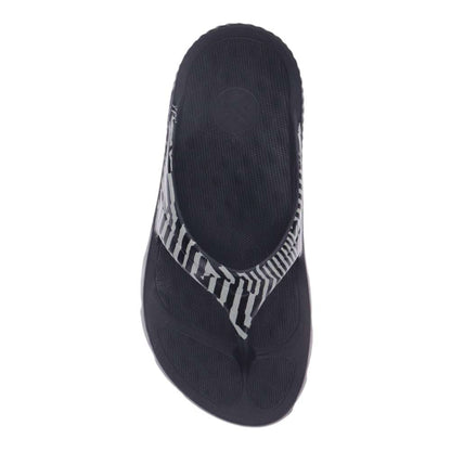 Vitality Toe Post Sandal - Black Zebra