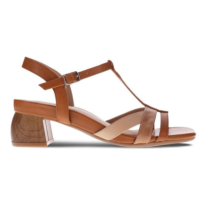 Yass Heeled Sandal - Tan Multi
