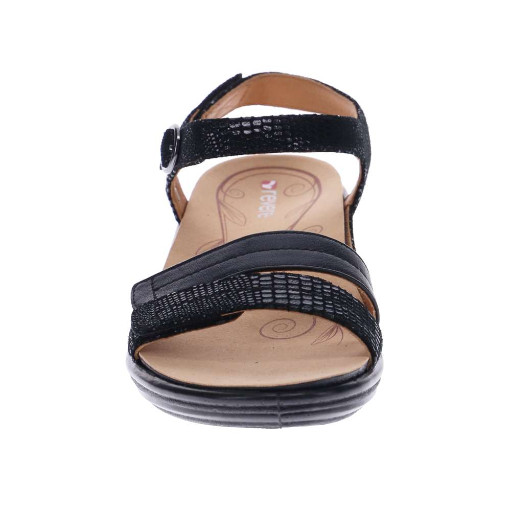 Barbados Sandal - Black French/Lizard