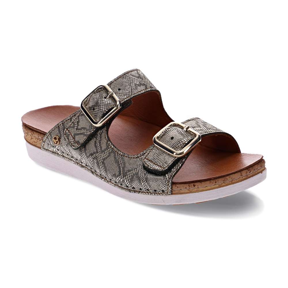 Brighton Slide Sandal - Khaki Diamond
