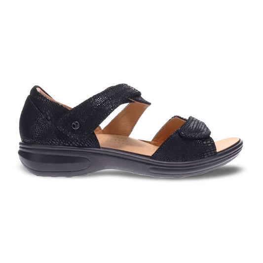 Geneva Sandal - Black Lizard