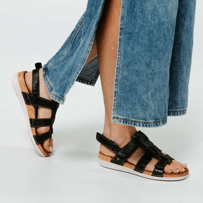 Santorini Gladiator Sandal - Black