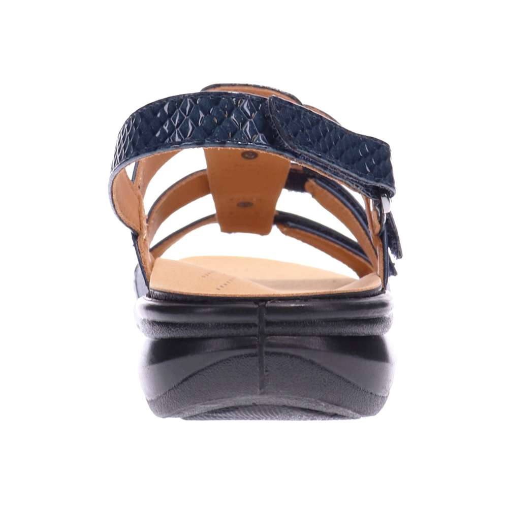 Toledo Backstrap Sandal - Navy Snake/Blue