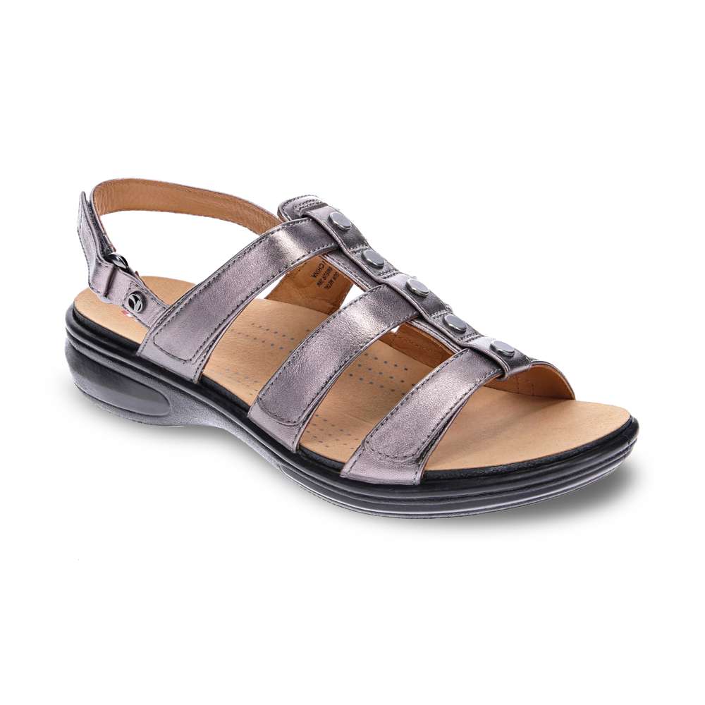 Toledo Backstrap Sandal - Gunmetal