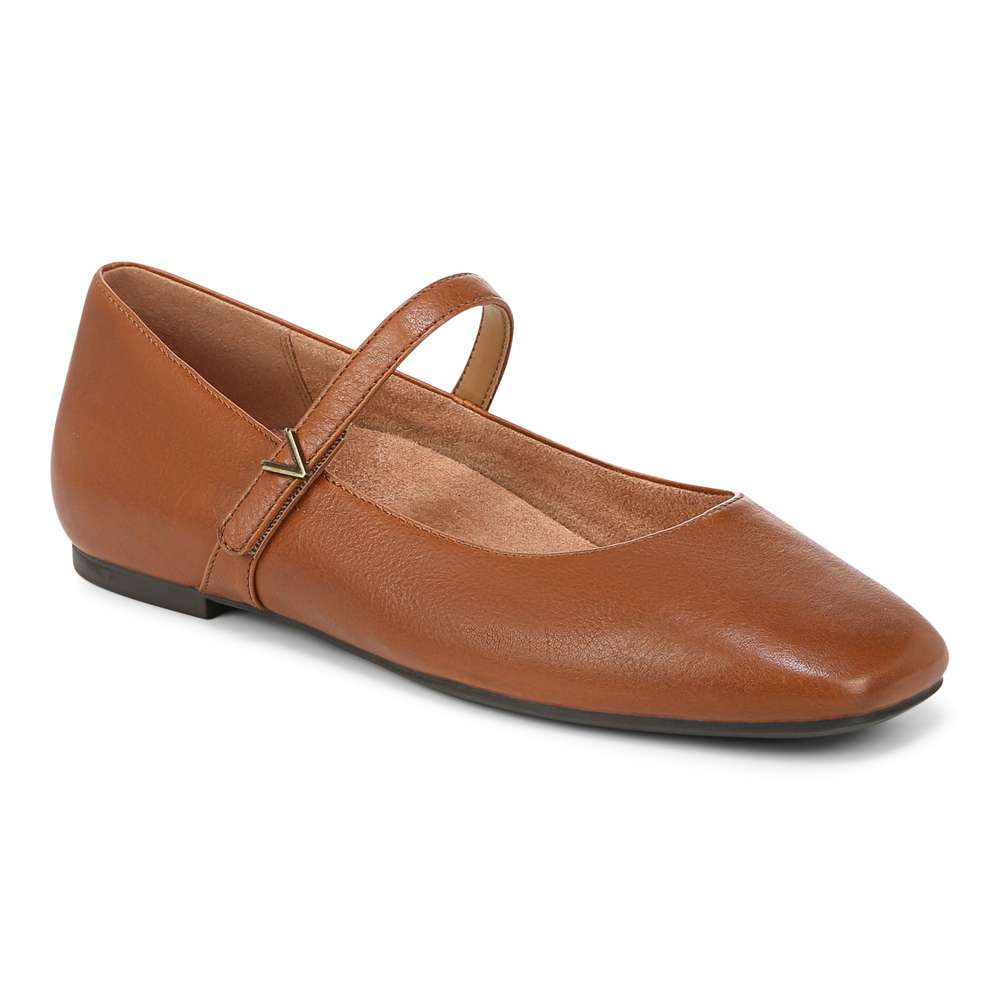 Alameda Mary Jane Flat - Tan