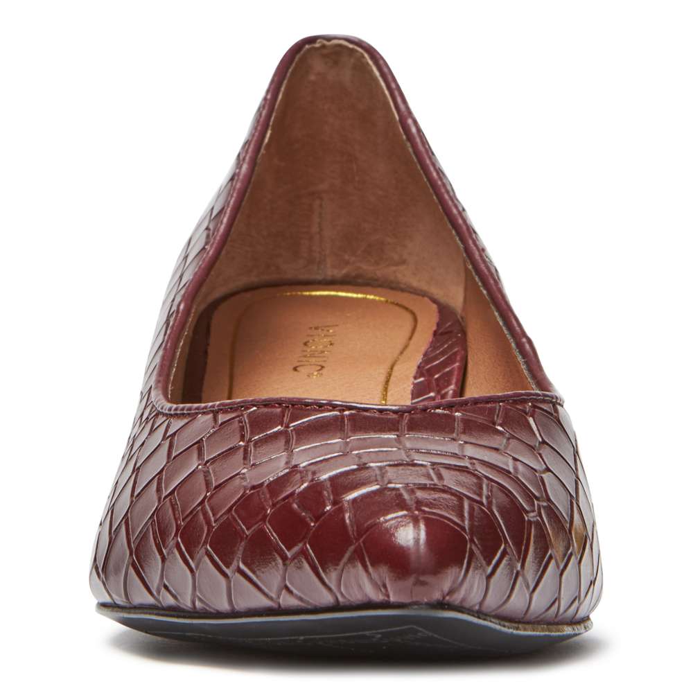 Josie Kitten Heel - Wine Croc