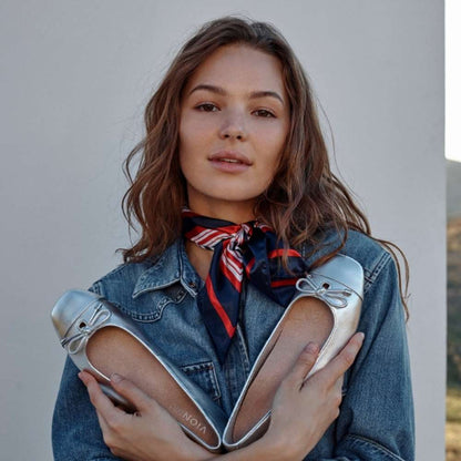 Klara Ballet Flat - Silver Leather