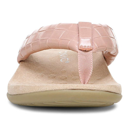 Layne Toe Post Sandal - Peach Woven