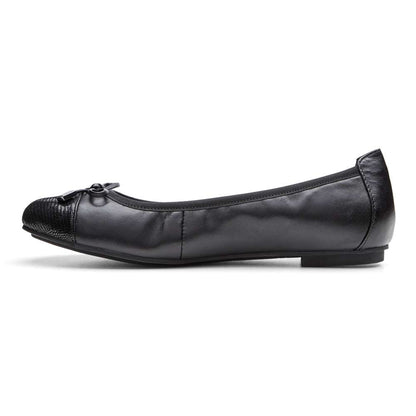 Minna Ballet Flat Classic - Black Lizard