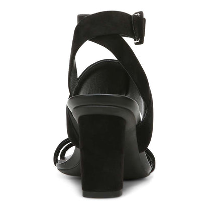 Yasmin Heeled Sandal - Black Suede
